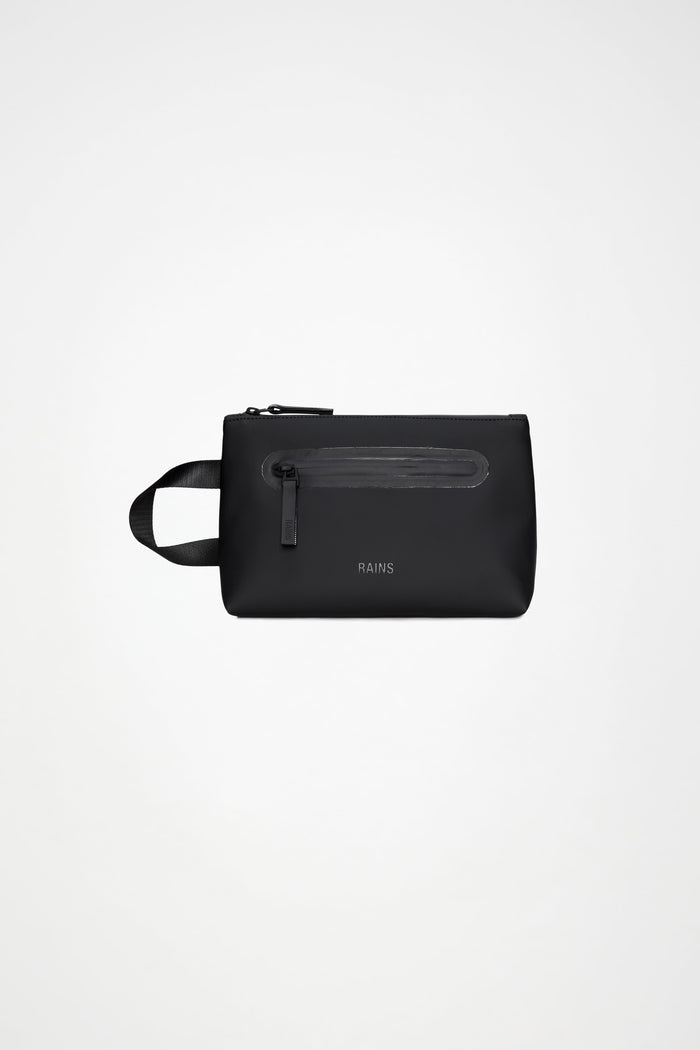 RAINS 2 Zip Cosmetic Bag Large Black 3.50L H17 x D8 x W25 cm Wash Bag