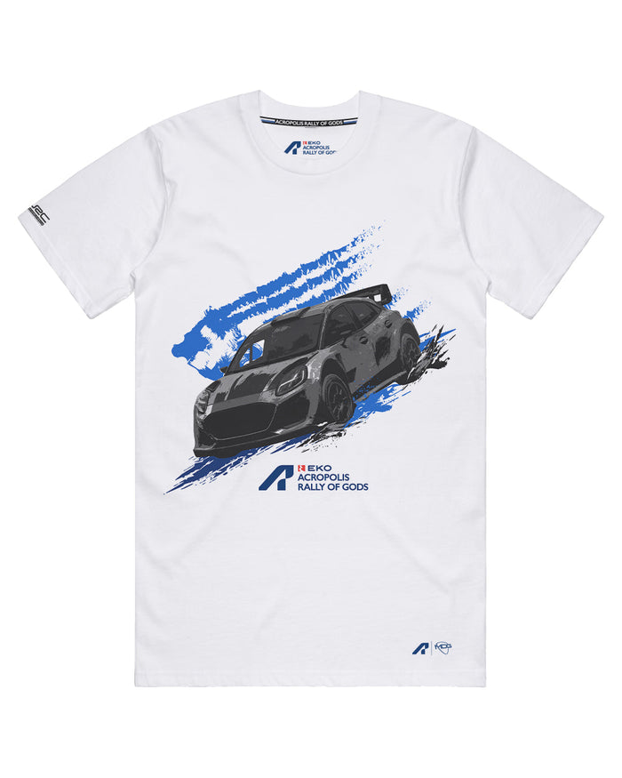 2026 EKO ACROPOLIS RALLY UNISEX GRAPHIC WHITE TEE