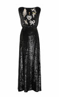 Adalina Sequin Gown - Black