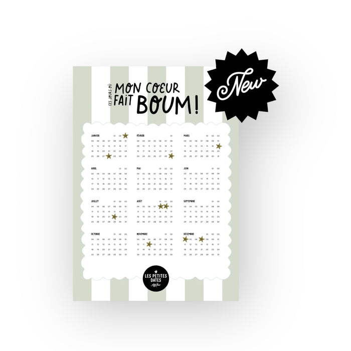 Affiche "Mon coeur fait boum"| Rayures