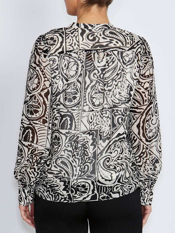 Alice Black Ivory Paisley Blouse