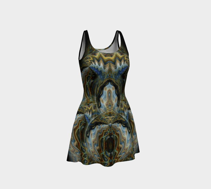 Alien Flower No.2 Fitted Flare Dress