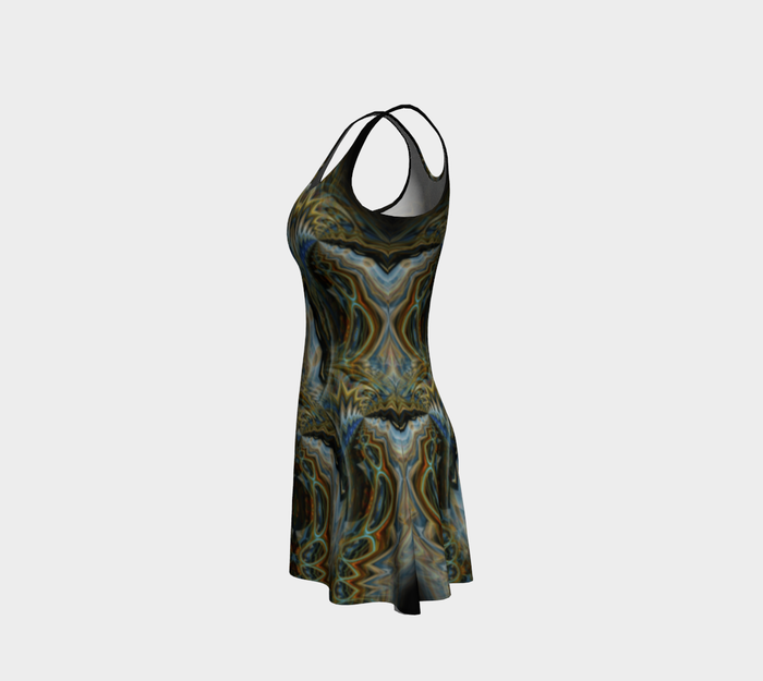 Alien Flower No.2 Fitted Flare Dress