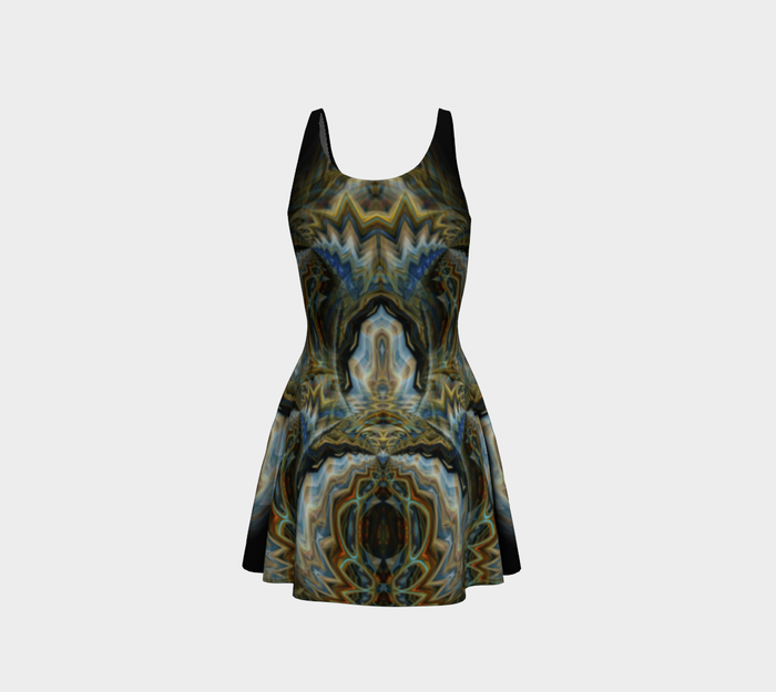 Alien Flower No.2 Fitted Flare Dress
