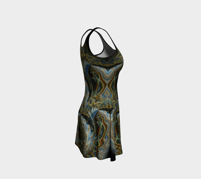 Alien Flower No.2 Fitted Flare Dress