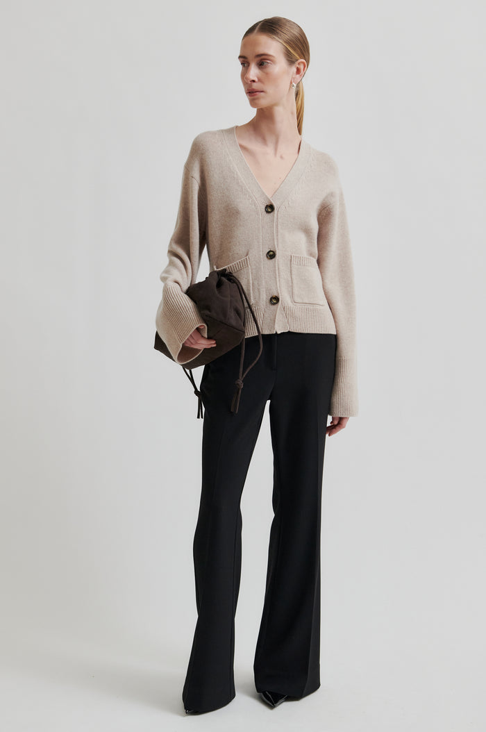 Alpha Knit Fitted Cardigan