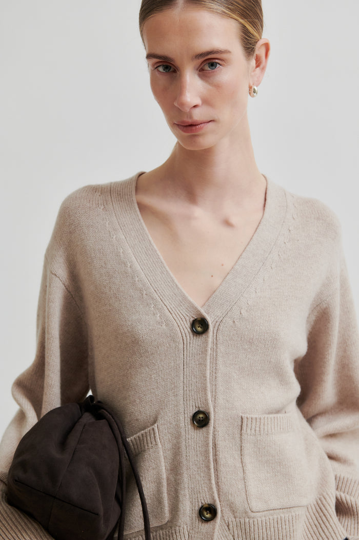 Alpha Knit Fitted Cardigan