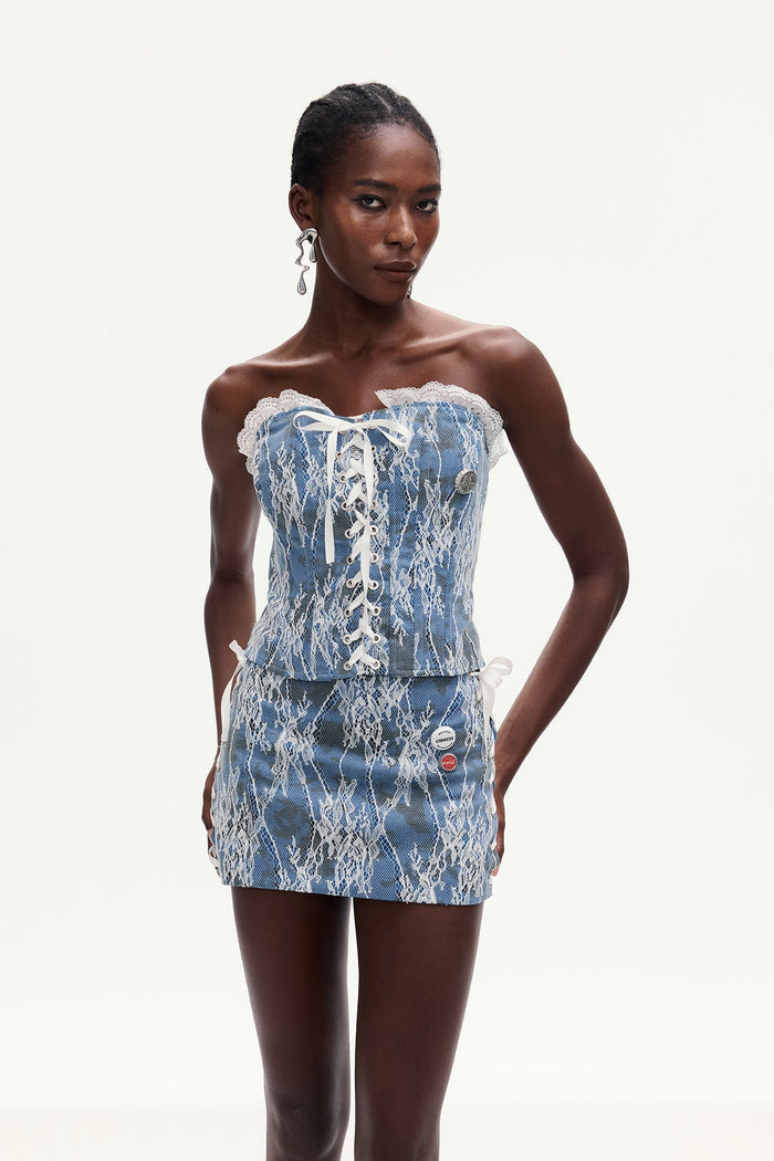 amable-lace-lace-up-denim-skirt-set