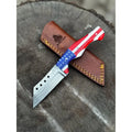 American Flag Handle Damascus Tanto Knife | JW SteelCrafts