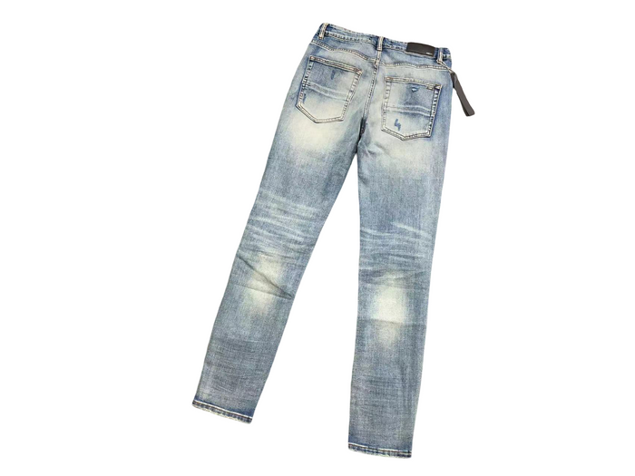 AMIRI Black Yellow Hole Denim Jeans Blue