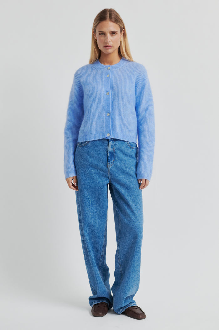 Andrea Knit Rib LS Cardigan