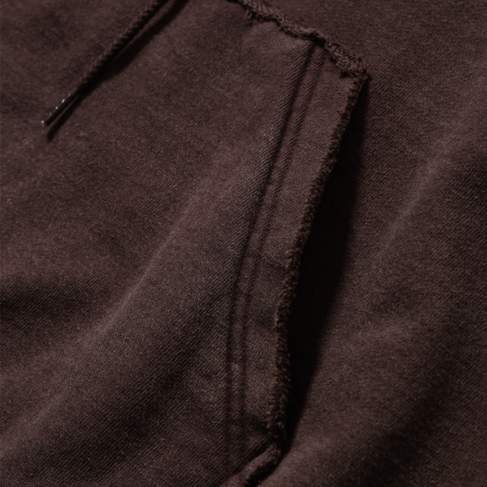 Anglan Heavyweight Washed Hoodie - Brown