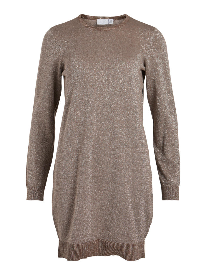 ANYA GLITTER KNIT DRESS (FOSSIL)