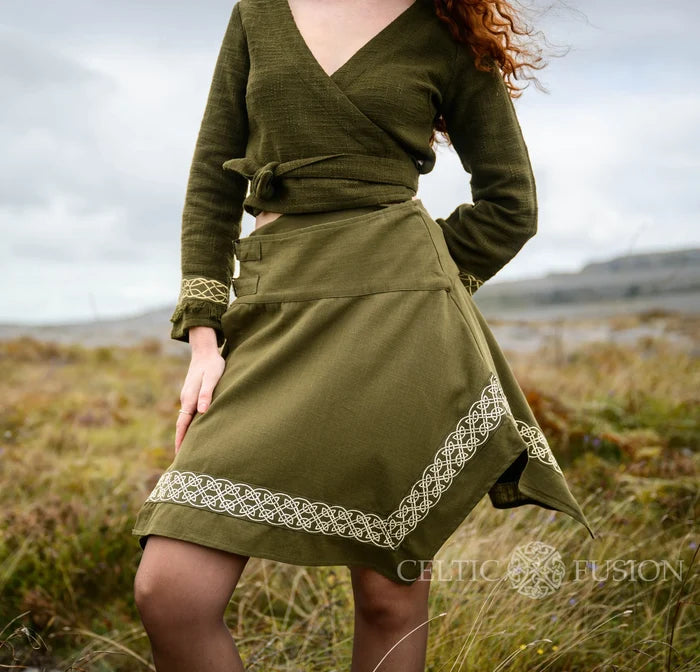 Celtic Fusion Design, Irish-designed folklore-inspired clothing created with a focus on sustainability, natural textures, and