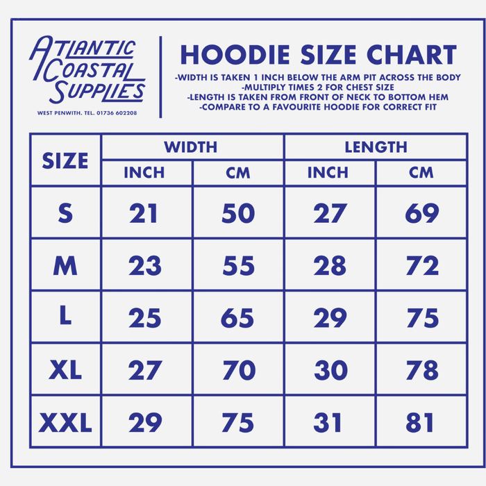 Atlantic Coastal Supplies Diver Hoodie - Black Navy