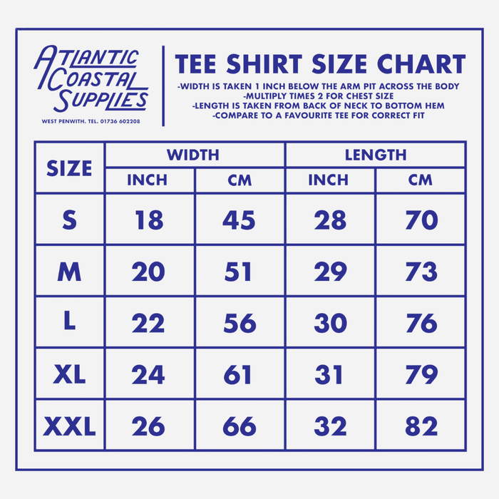 Atlantic Coastal Supplies Diver T-Shirt - Navy