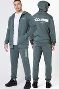 Auckland Fleece Full Zip Tracksuit - Gun Metal