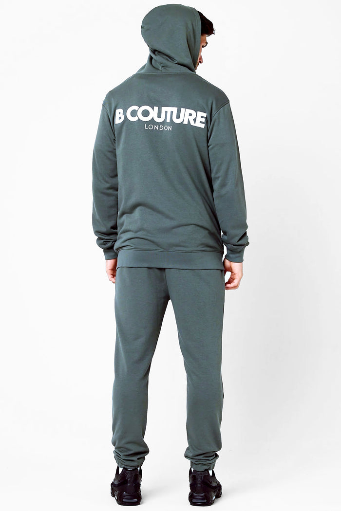 Auckland Fleece Full Zip Tracksuit - Gun Metal