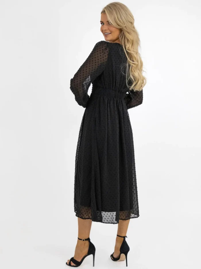 AUDREY MIDI DRESS (BLACK)
