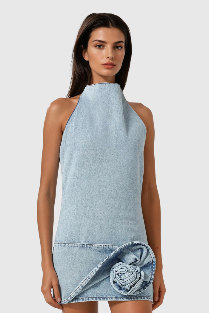 bartolomej-flower-backless-denim-mini-dress