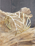 Beaten Leaf Cuff Gold
