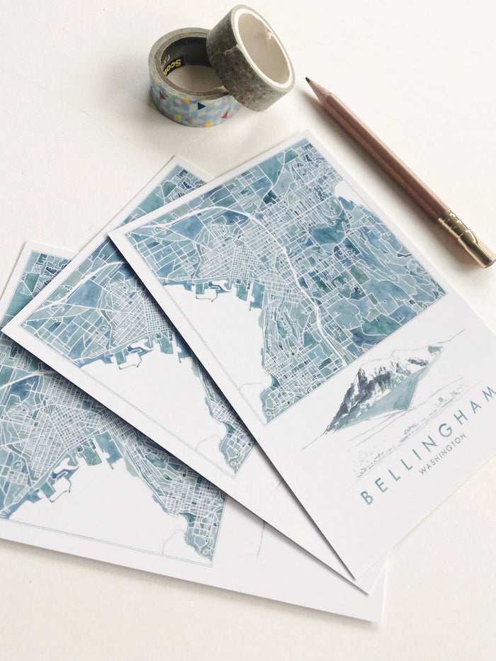 Bellingham + Mount Baker Postcard - Adored A Lovely Boutique