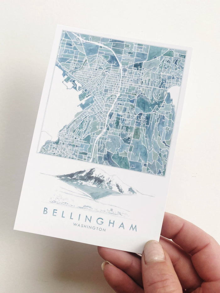 Bellingham + Mount Baker Postcard - Adored A Lovely Boutique