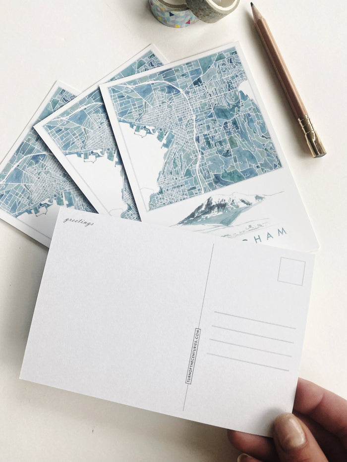 Bellingham + Mount Baker Postcard - Adored A Lovely Boutique