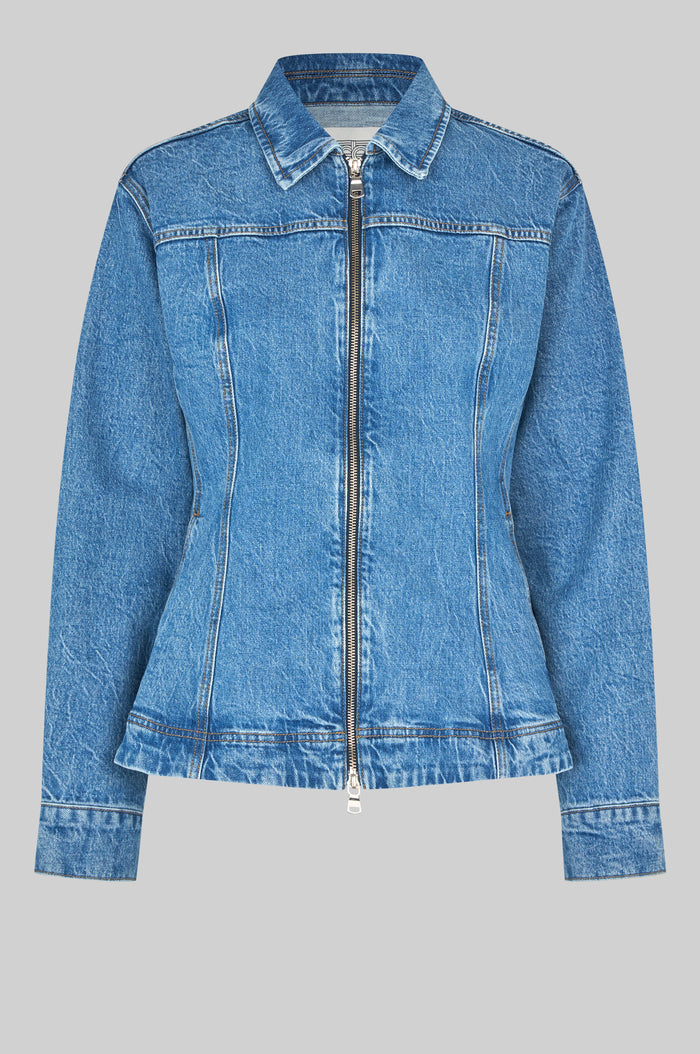 Belton Peplum Denim Jacket