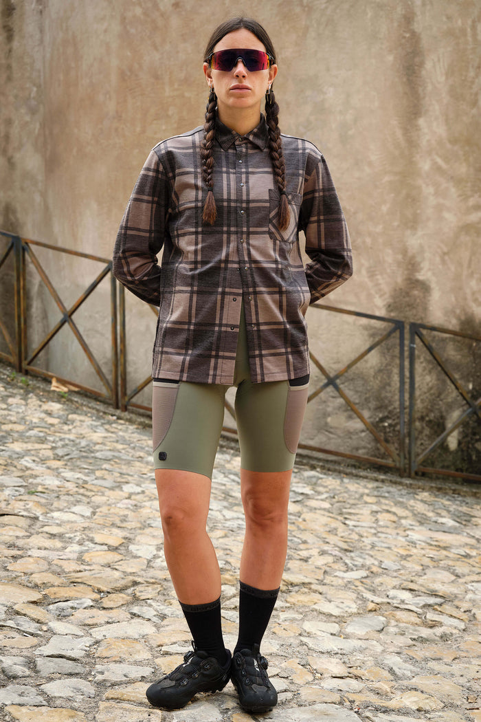 Beyond Gravel Button Down Long Sleeve Shirt by Giordana Cycling, , Made in Italy