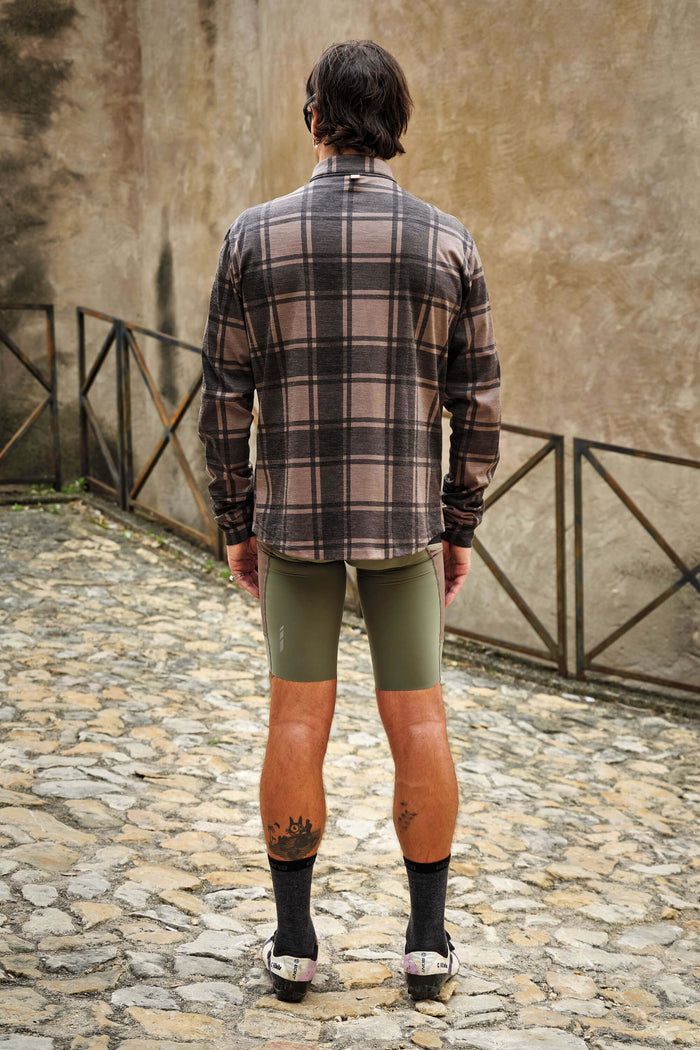 Beyond Gravel Button Down Long Sleeve Shirt by Giordana Cycling, , Made in Italy