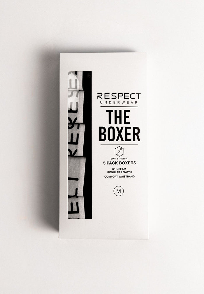 Boxers 5-Pack, Respect Waistband, Black - 4