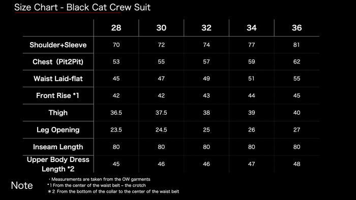 Black Cat Crew Suit