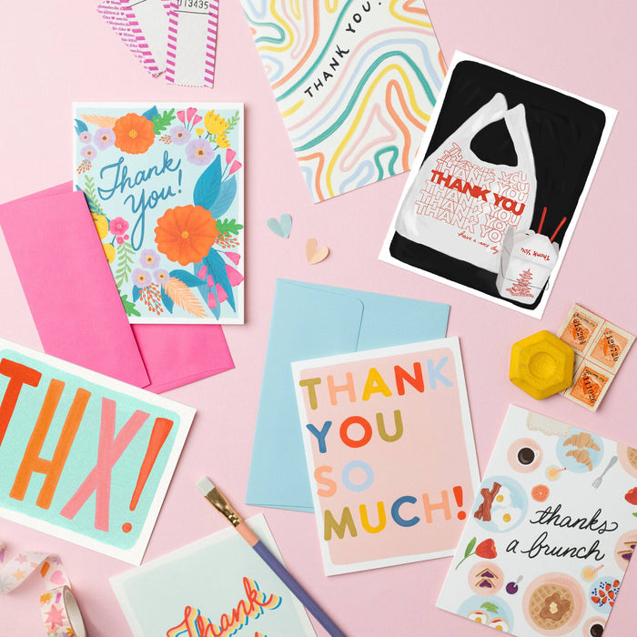 Block Letter Thank You Card