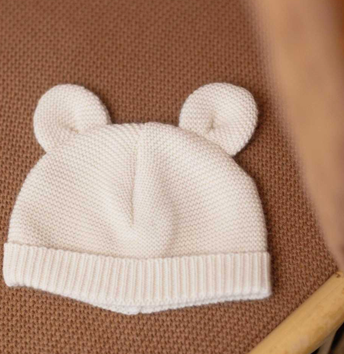 Bonnet de naissance | Maille Écru