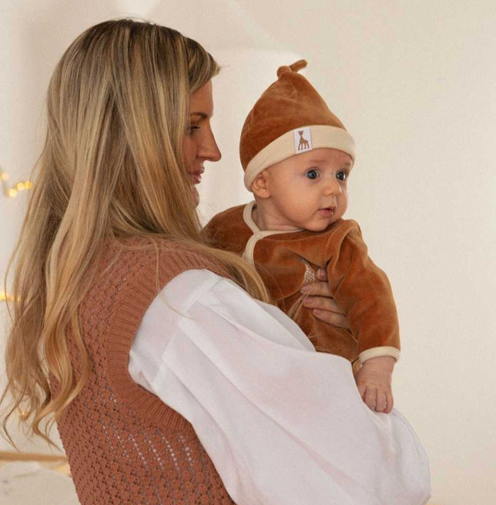 Bonnet de naissance | Sophie la girafe Camel