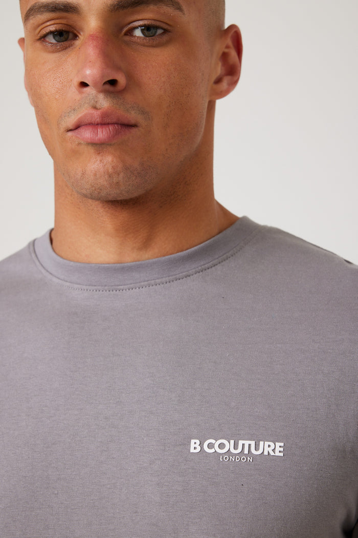 Boston Street Regular Fit Cotton T-Shirt - Dark Grey