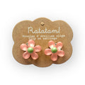 Boucles d'oreilles à clip | Fleurs corail