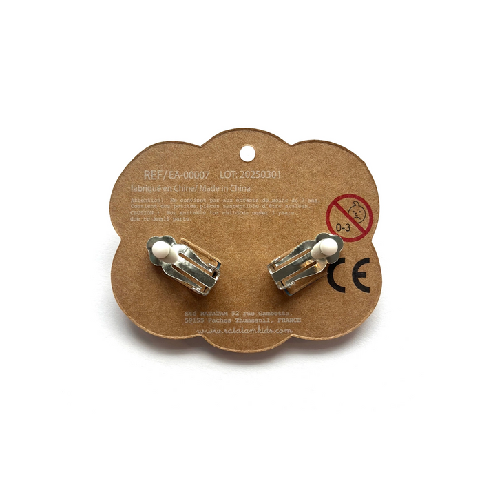 Boucles d'oreilles à clip | Fleurs violette