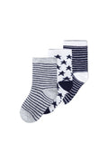 Socks 3-Pack Stars Stripes Navy Grey White - 1
