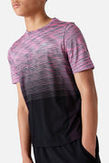 Boys Frequency Seamless Tee - Black/Storm Grey/Cloud Haze/Cosmic Pink
