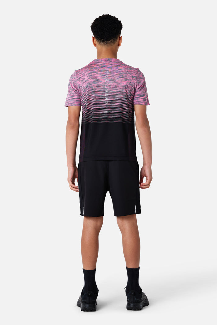 Boys Frequency Seamless Tee - Black/Storm Grey/Cloud Haze/Cosmic Pink
