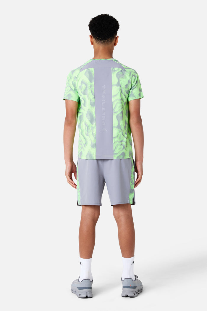Boys Kinetic Tee - Moon Grey/Neon Lime