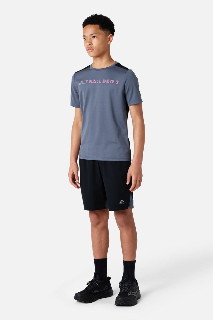 Boys Triathlon 4.0 Tee - Storm Grey/Black