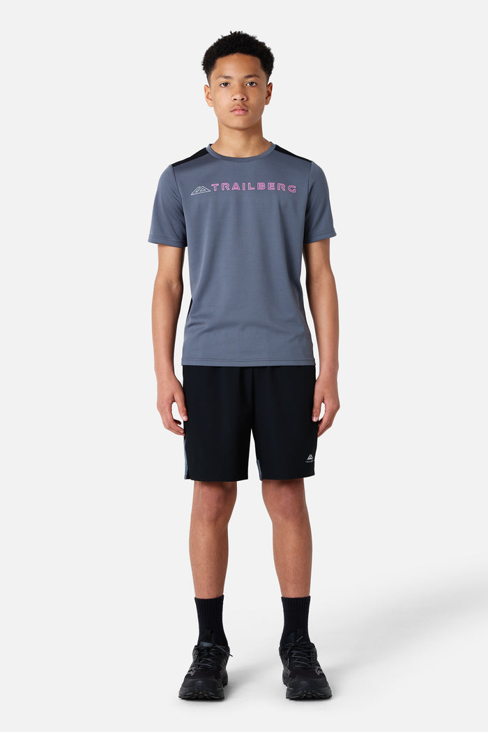 Boys Triathlon 4.0 Tee - Storm Grey/Black