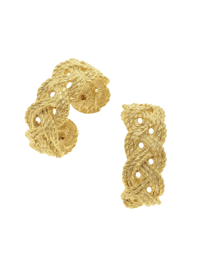 Braided Rope Hoop Earrings