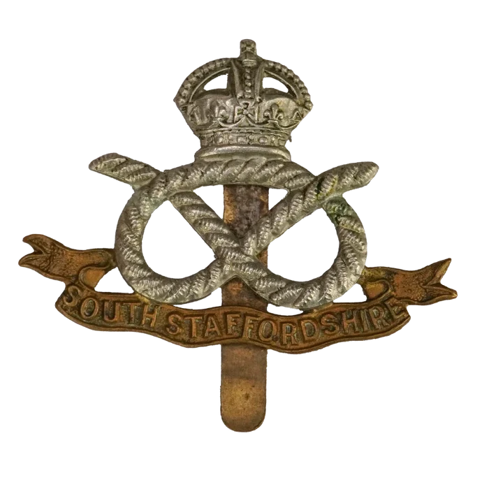 British Army WW2 South Staffordshire Regiment Cap Badge - British Army Surplus - Flags, Badges & Insignia