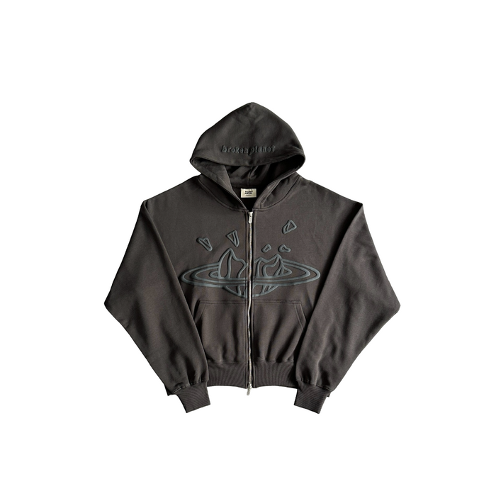 Broken Planet Classic Zip Hoodie Brown/Black