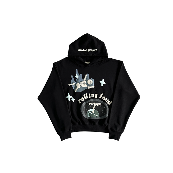 Broken Planet Rolling Lound Hoodie Black
