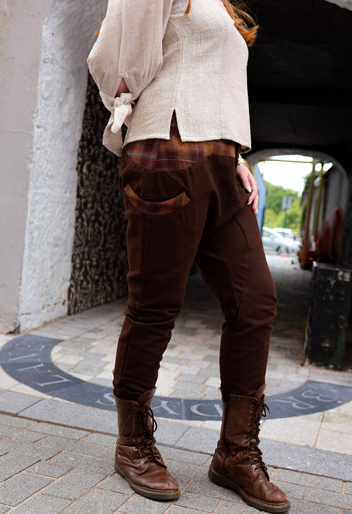 Brown Low Rider Trousers